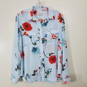 Loft floral button up